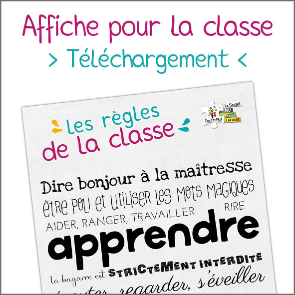 Téléchargement – Affiche pour la classe – Le blog SavoirsPlus