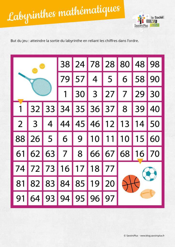 Labyrinthes mathématiques_Savoirs plus3