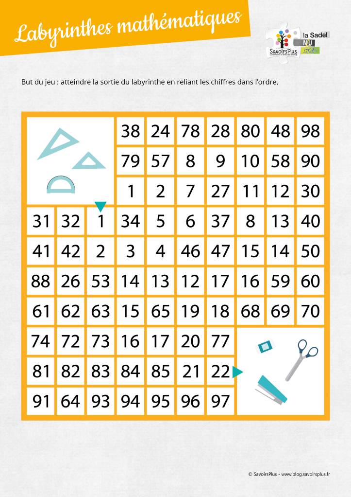 Labyrinthes mathématiques_Savoirs plus4