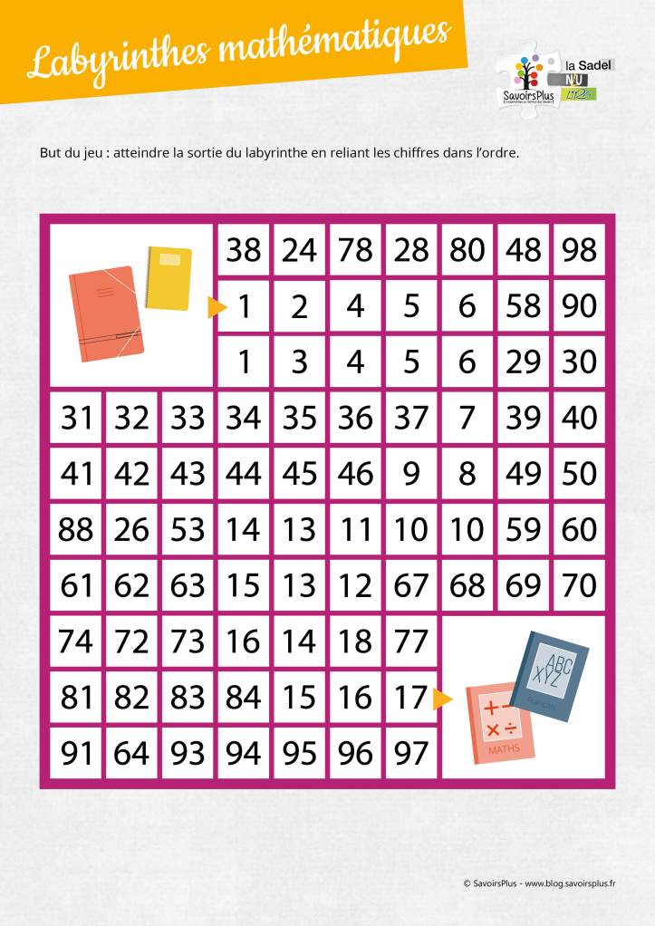 Labyrinthes mathématiques_Savoirs plus6