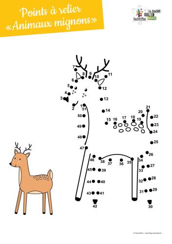 Téléchargement – Points de relier « Animaux mignons » – Le blog SavoirsPlus