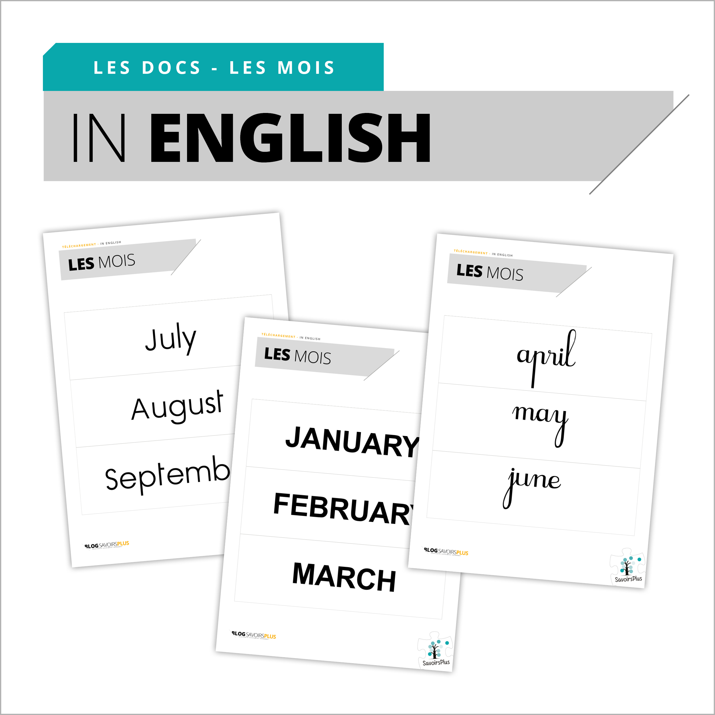 LES DOCS – Les mois : In English – Le blog SavoirsPlus